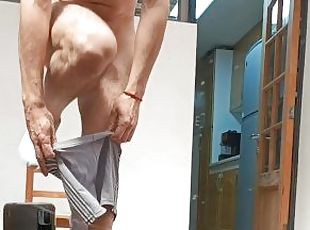 Amateur, Homoseksual, Merangsang dengan tangan, Seluar dalam, Merangkap, "fetish", Solo, Putih