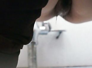 Shower hidden cam records amateur pissing and washing