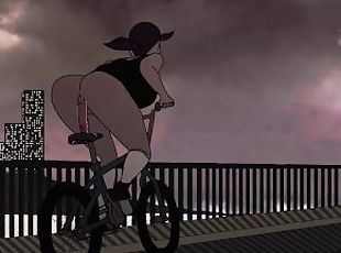 cur, masturbare-masturbation, public, amatori, jucarie, animatie, dildo, biciclist, cur-butt