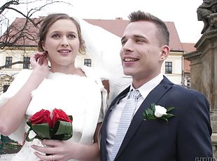 mariée, fellation, ados, première-fois, européenne, euro, tchèque, mariage, cocu