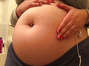 Swollen Belly Girl Bloated Belly Gurgles