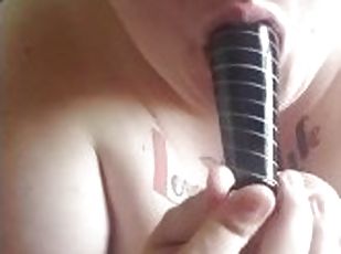 BBW Plays With her Anal Plug