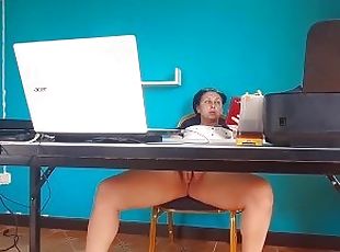 SEXRETARY No panties secretary Nude secretary Security camera in the office