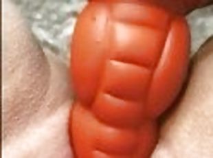 BBW Fucks Creamy Pussy with Alien Dildo