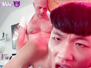 Asiatique, Papa, Maigre, Amateur, Gay, Ejaculation, Européenne, Euro, Pappounet, Virgin