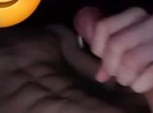 Big white cock shoots massive cum load