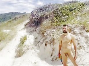 Nudisti, U javnosti, Amaterski, Homo, Plaža, Brazil, Sami, Mišićavi, Bljeskanje