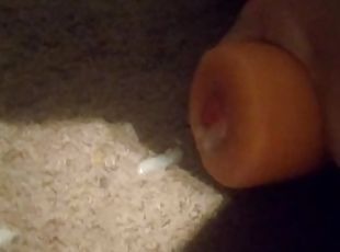 Fucking new Fleshlight and cumming on floor