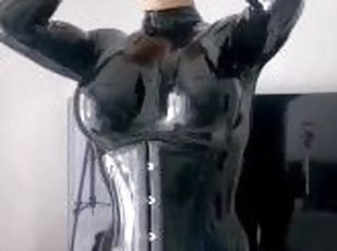 Amateur, "fetish", Latex, Solo, Patung, Topeng, Getah