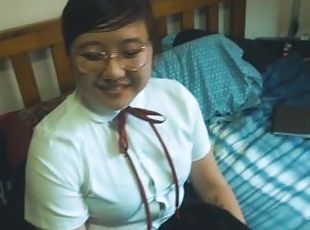 asiatisk, pussy, amatør, blowjob, tenåring, handjob, lubben, fantasi, søster, petite