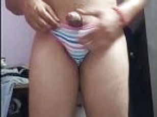 Indian boy wearing panty and show his body
