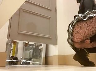 horny slut caught masturbating in fitting rooms