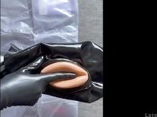 Chatte (Pussy), Amateur, Black, Fétiche, Latex, Solo, Réalité, Masque, Caoutchouc