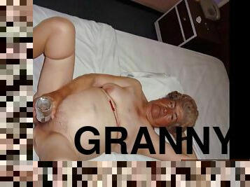 amateur, nenek-granny, kompilasi, solo