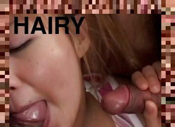Hairy asian gets hard pounded