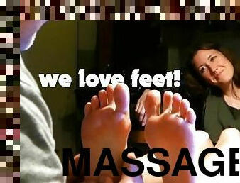 amateur, massage, couple, pieds, fétiche