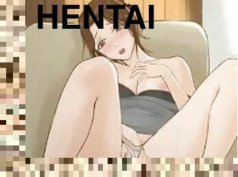 enganar, masturbação, mãe, excitante, anime, hentai