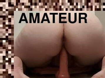 cul, grosse, masturbation, chatte-pussy, amateur, jouet, belle-femme-ronde, joufflue, chevauchement, gode