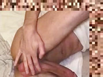SHOWING OFF MY FEET & MY 12 INCH WHITE COCK