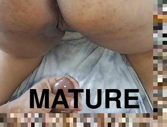 Fat mature is fucked by her stepson, leaves her ass full of cum (POV)