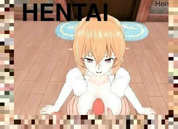 āzijas, lielās-krūtis, tūpļa, minēts, beigšanaiekšā, anime, hentai