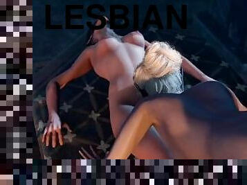 vagina-pussy, lesbian-lesbian, berciuman, jenis-pornografi-animasi