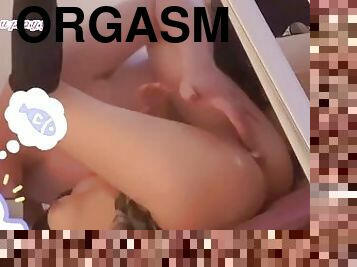 masturbation, orgasme, giclée, couple, doigtage, petite-amie