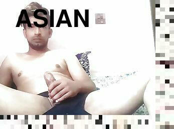 Asian boy masturbating