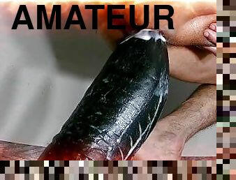 extrême, monstre, amateur, anal, gay, gode, trou-du-cul, pénétrante