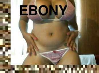 Big breasted ebony amateur on webcam bubble butt