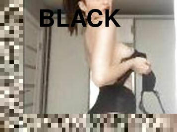 Black cat Lika Queen makes your dick happy