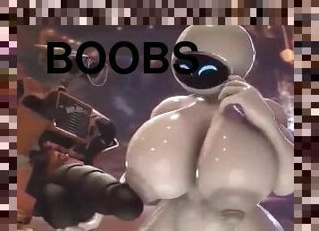 Sexy Robo Fucking Huge Tits and Ass Footjob Tittyfuck