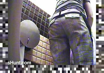 Sit and pee on hidden camera