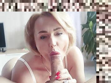 cul, levrette, amateur, fellation, énorme-bite, milf, maman, fellation-profonde, couple, blonde