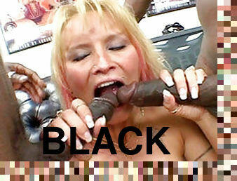 Giant Black Snakes Tamed By Barbie's Lips