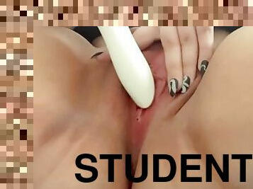 onani, orgasme, fisse-pussy, sprøjte, student, amatør, legetøj, store-sorte-skønheder, solo