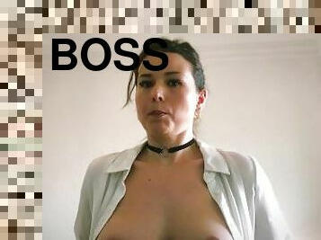 gros-nichons, bureau-office, amateur, milf, point-de-vue, solo, patron, réalité