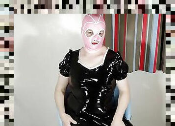 transvestit, amatør, moden, transvestit-tranny, tøs, strømper, undertøj, smuk, fetish, latex