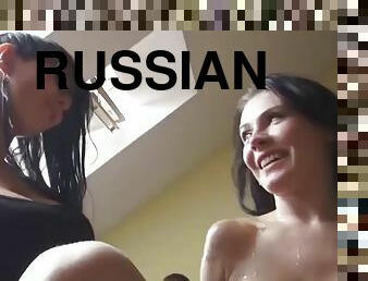 rysk, cumshot, massage, gruppknull, creampie, gruppsex, rumpa-butt