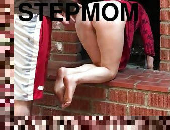 Stepmom Gets Stuck In The Fireplace And Had Intercourse By Stepson