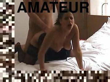 femme, amateur, mature, milf, hardcore, maison, bas, femme-au-foyer, sauvage