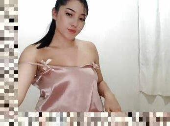 Cute korean woman orgasming on web cam