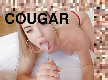 Hot blonde cougar hard sex video