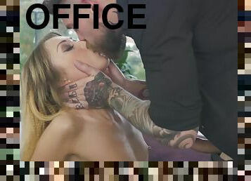 أسلوب-هزلي, مكتب-office, كس-pussy, لسان, متعة-باليد, أسود, أوروبية, يورو, راعية-البقر