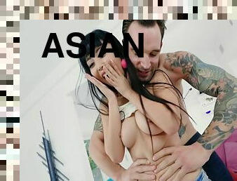 asiático, teta-grande, estilo-cão, peluda, masturbação, cona-pussy, chupanços, pénis-grande, mulher-madura, europeia