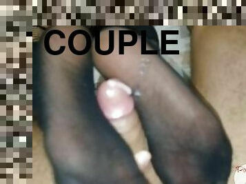 cul, amateur, ejaculation-sur-le-corps, énorme-bite, milf, maison, latina, couple, butin, pieds