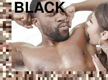 Interracial with foot worship and rimjob - monster black cock