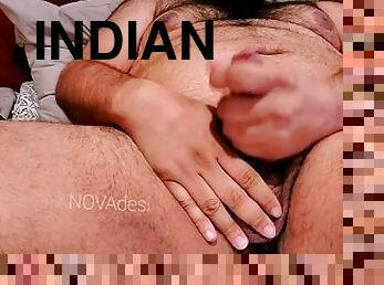 Indian chub NOVAdesi stroking uncut cock