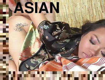 asiatique, levrette, chatte-pussy, babes, énorme-bite, ados, cow-girl, tatouage, ados-asiatique