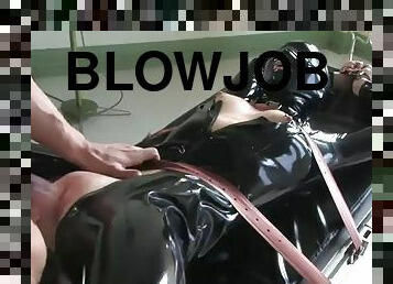 blasen, schwer, sadomasochismus, blondine, durchdringend, dildo, fetisch, latex